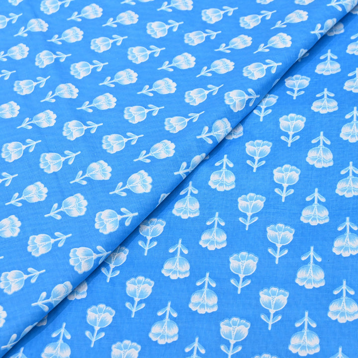 Premium Cotton Printed Fabric | Soft Breathable Designer Cotton Fabric | 000350-25