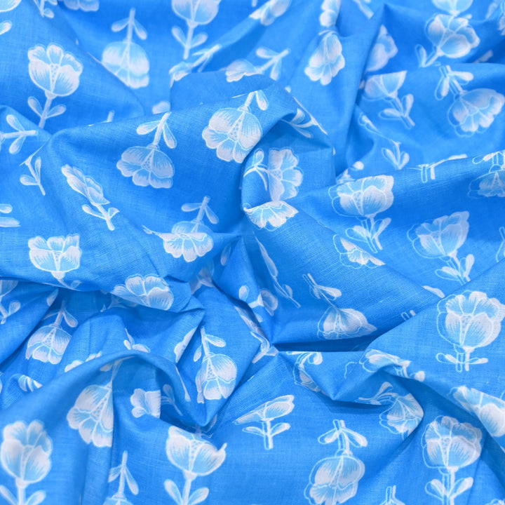 Premium Cotton Printed Fabric | Soft Breathable Designer Cotton Fabric | 000350-25