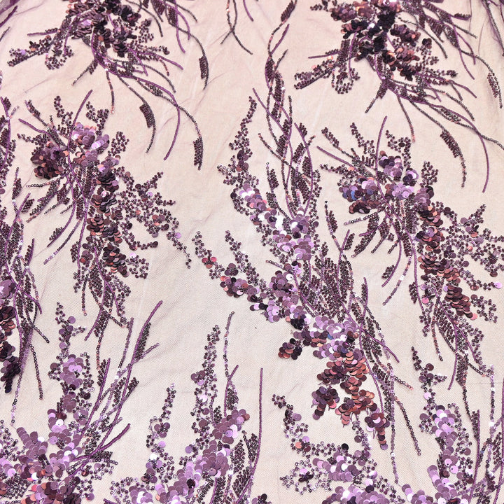 Premium Imported Net Sequins & Bead Embroidery 60" | Heavy Designer Net Fabric | NH2601-04