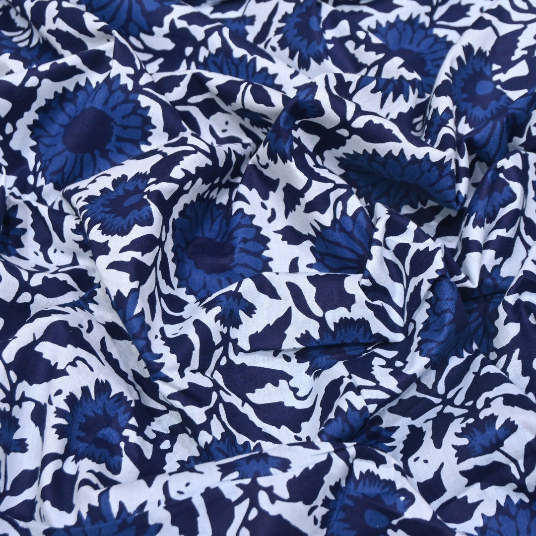 Premium Cotton Printed Fabric | Soft Breathable Designer Cotton Fabric | 000350-28