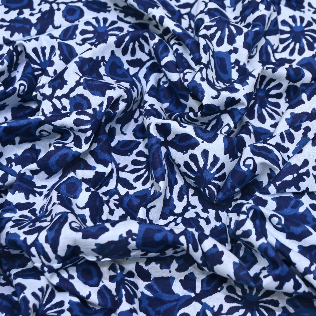 Premium Cotton Printed Fabric | Soft Breathable Designer Cotton Fabric | 000350-29