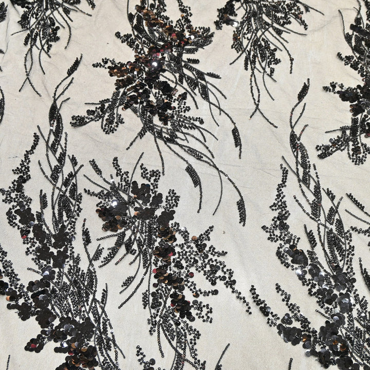 Premium Imported Net Sequins & Bead Embroidery 60" | Heavy Designer Net Fabric | NH2601-03