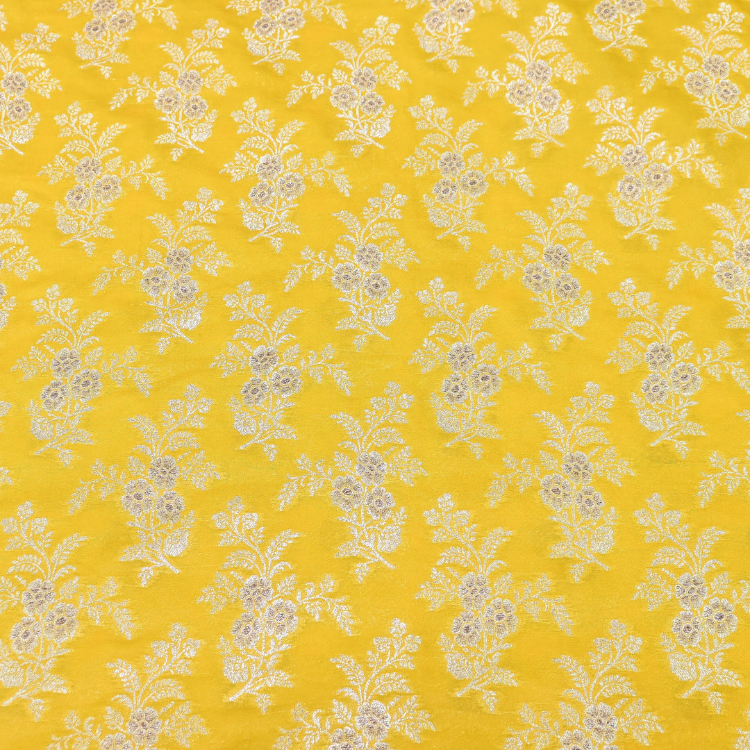 Premium Silk Katan Mina Zari Jaal Brocade Fabric | BUT350-02