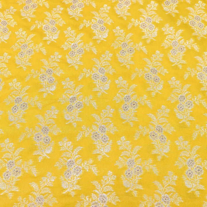 Premium Silk Katan Mina Zari Jaal Brocade Fabric | BUT350-02