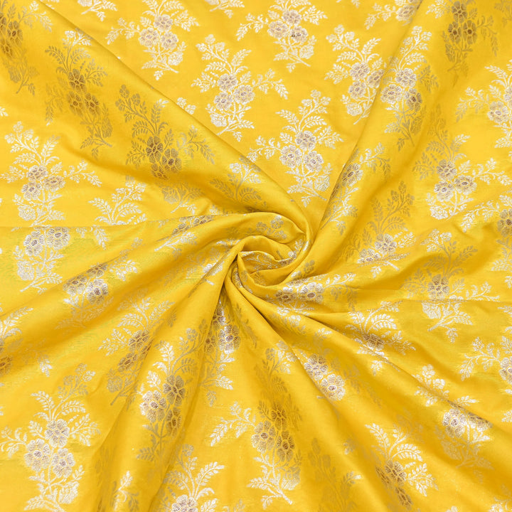 Premium Silk Katan Mina Zari Jaal Brocade Fabric | BUT350-02