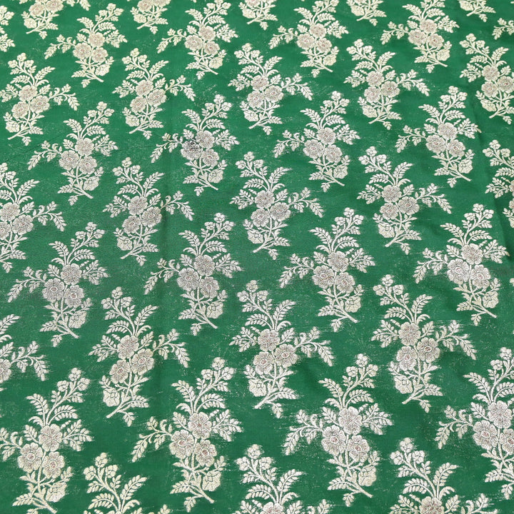 Premium Silk Katan Mina Zari Jaal Brocade Fabric | BUT350-03