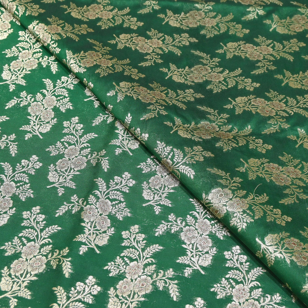 Premium Silk Katan Mina Zari Jaal Brocade Fabric | BUT350-03