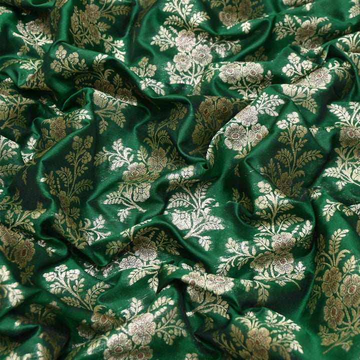 Premium Silk Katan Mina Zari Jaal Brocade Fabric | BUT350-03