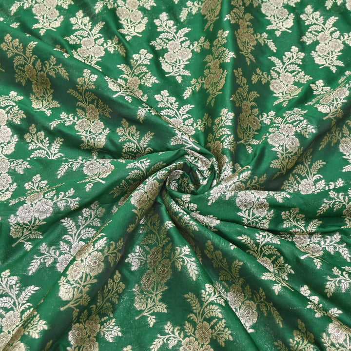 Premium Silk Katan Mina Zari Jaal Brocade Fabric | BUT350-03