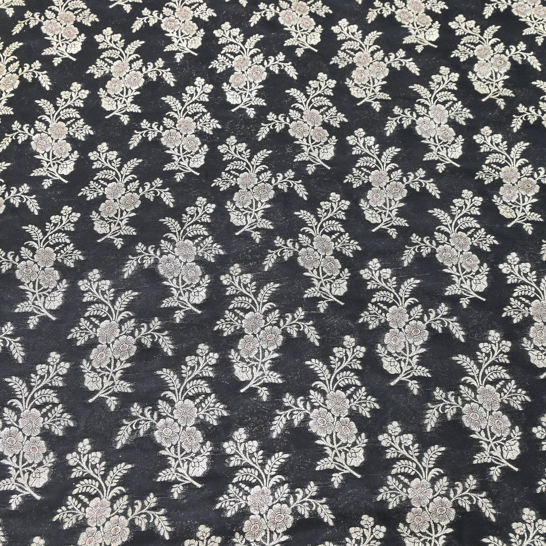Premium Silk Katan Mina Zari Jaal Brocade Fabric | BUT350-04