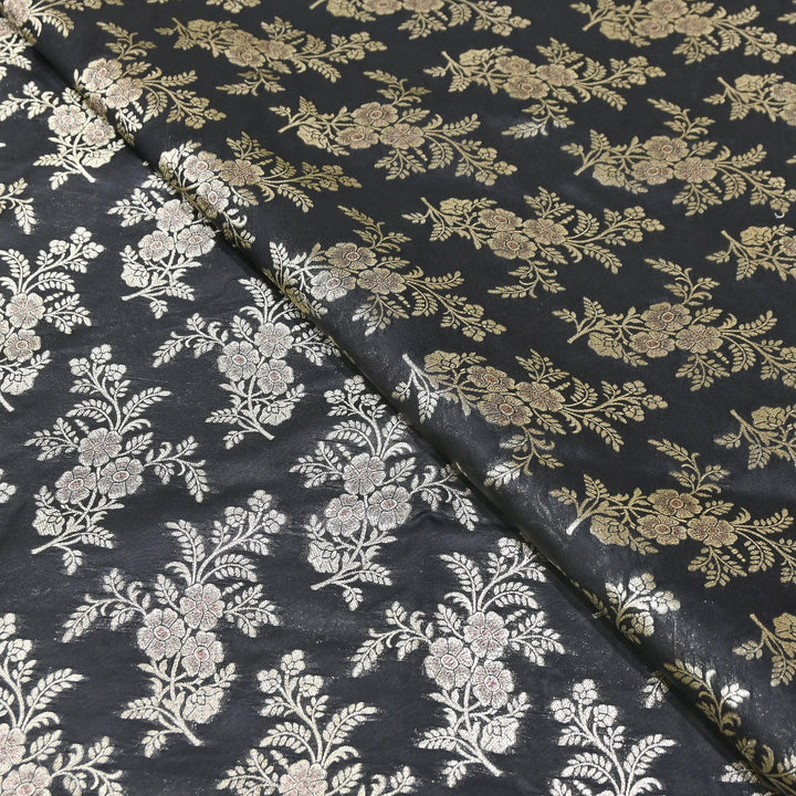 Premium Silk Katan Mina Zari Jaal Brocade Fabric | BUT350-04