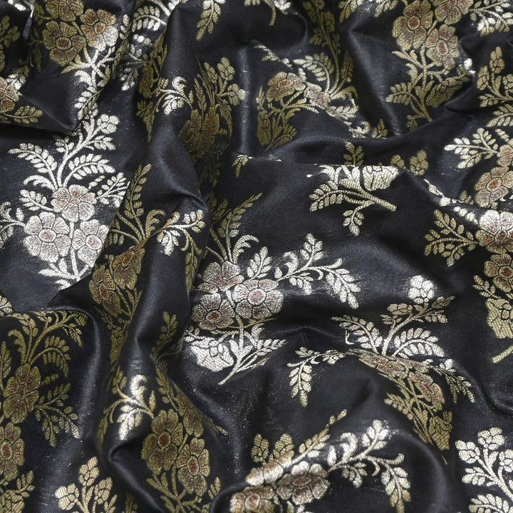 Premium Silk Katan Mina Zari Jaal Brocade Fabric | BUT350-04