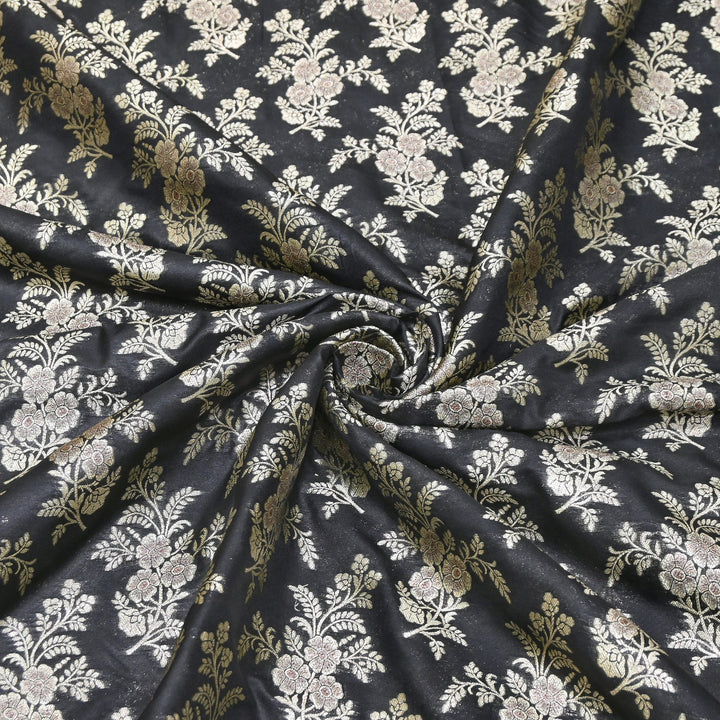 Premium Silk Katan Mina Zari Jaal Brocade Fabric | BUT350-04