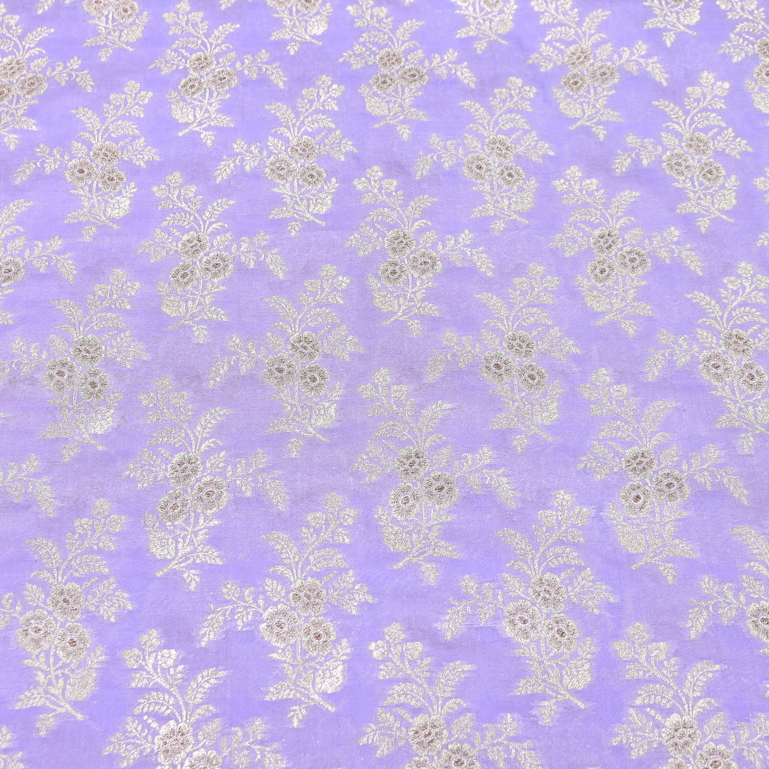 Premium Silk Katan Mina Zari Jaal Brocade Fabric | BUT350-05