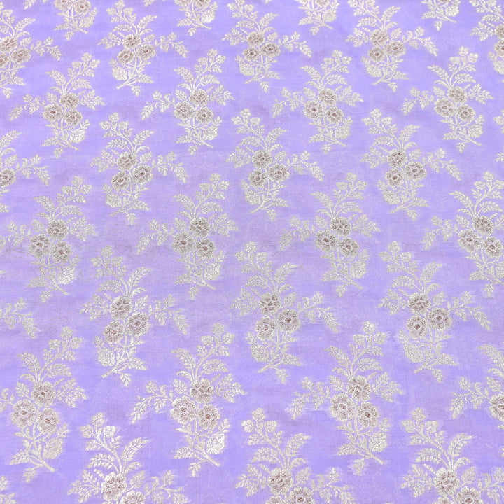 Premium Silk Katan Mina Zari Jaal Brocade Fabric | BUT350-05