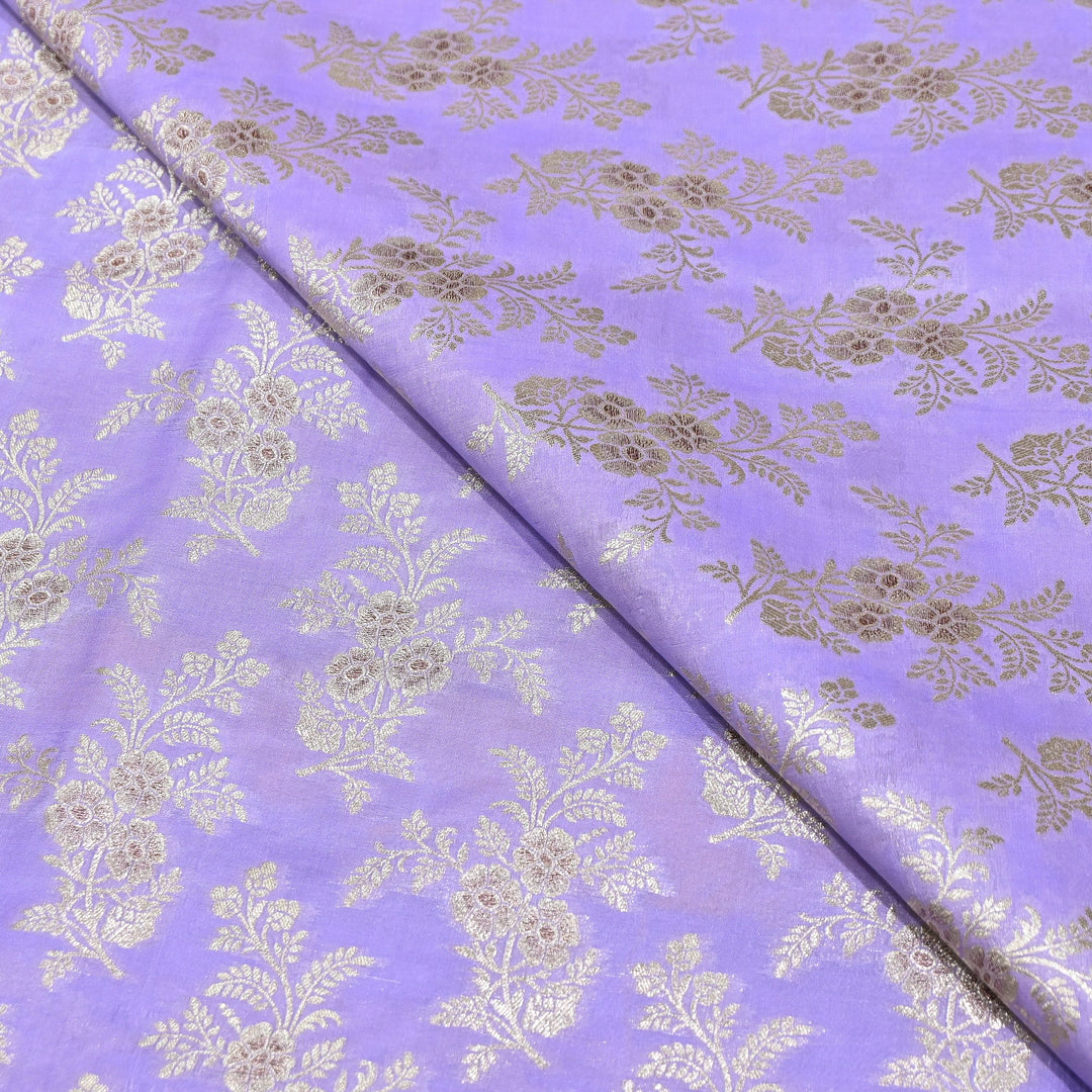 Premium Silk Katan Mina Zari Jaal Brocade Fabric | BUT350-05