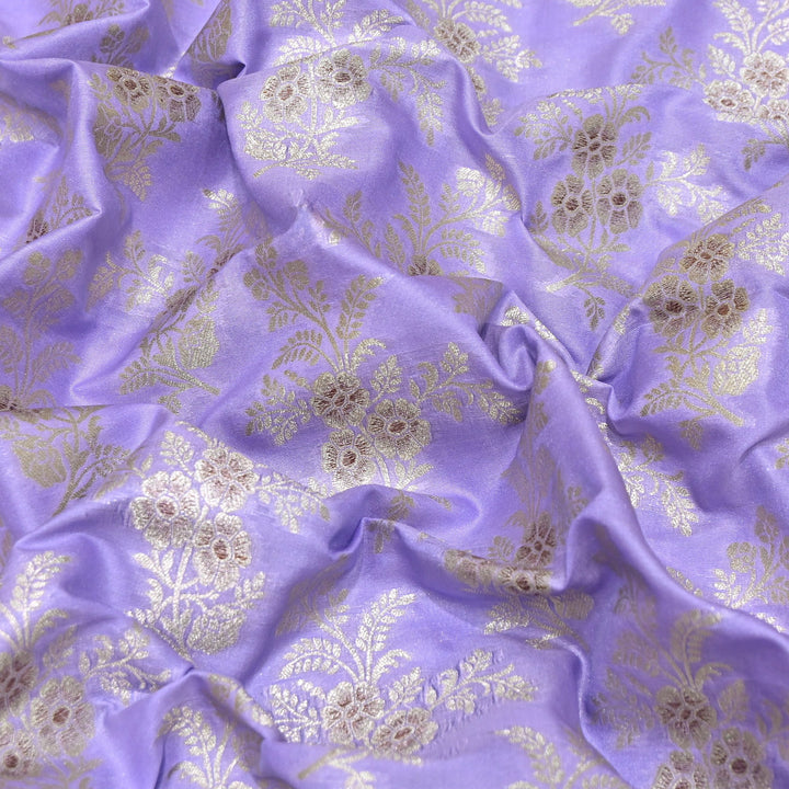Premium Silk Katan Mina Zari Jaal Brocade Fabric | BUT350-05