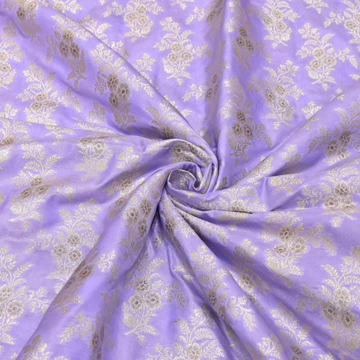 Premium Silk Katan Mina Zari Jaal Brocade Fabric | BUT350-05