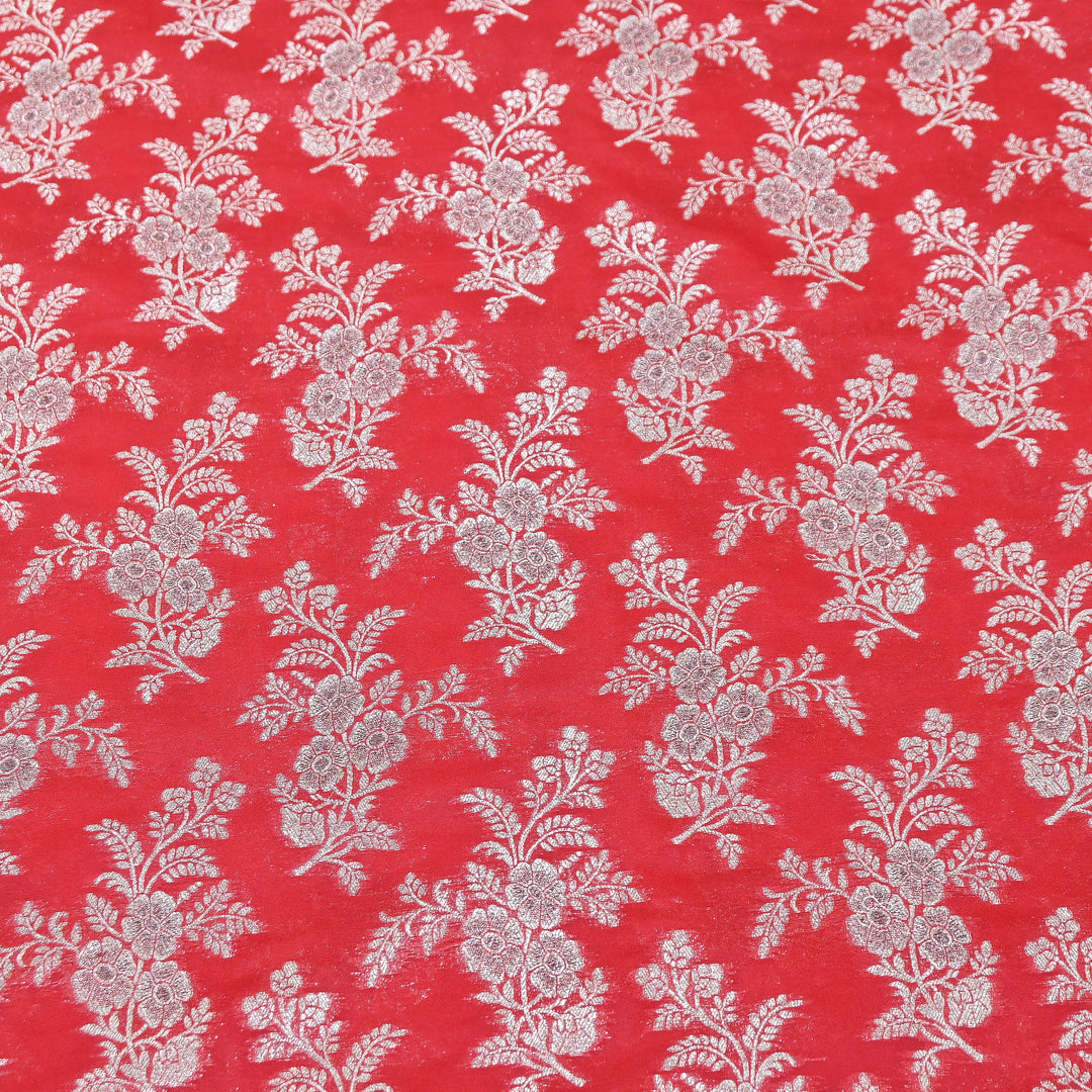 Premium Silk Katan Mina Zari Jaal Brocade Fabric | BUT350-07