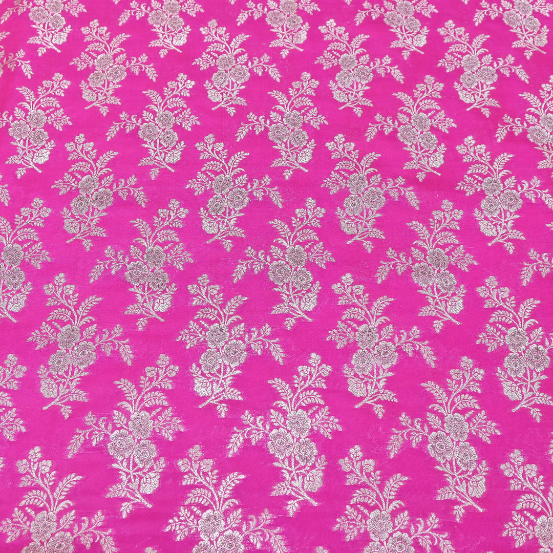 Premium Silk Katan Mina Zari Jaal Brocade Fabric | BUT350-08