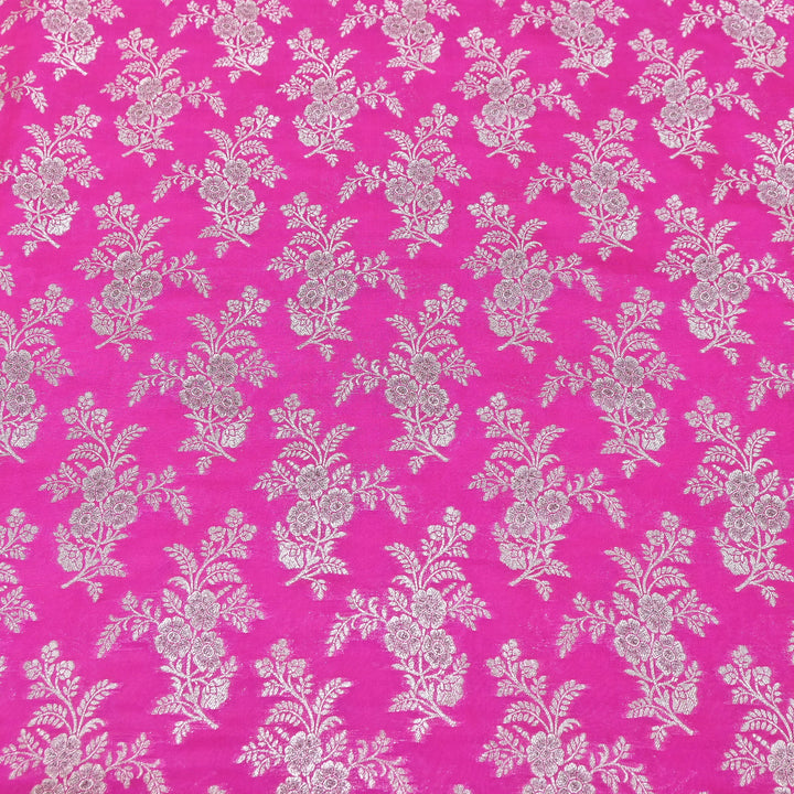 Premium Silk Katan Mina Zari Jaal Brocade Fabric | BUT350-08