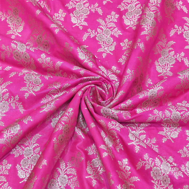 Premium Silk Katan Mina Zari Jaal Brocade Fabric | BUT350-08