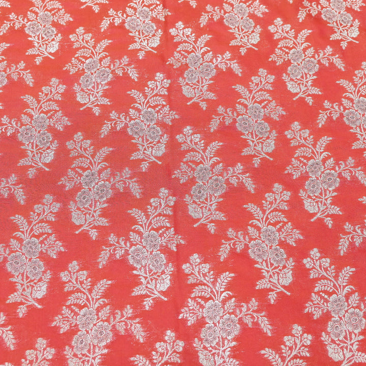 Premium Silk Katan Mina Zari Jaal Brocade Fabric | BUT350-09