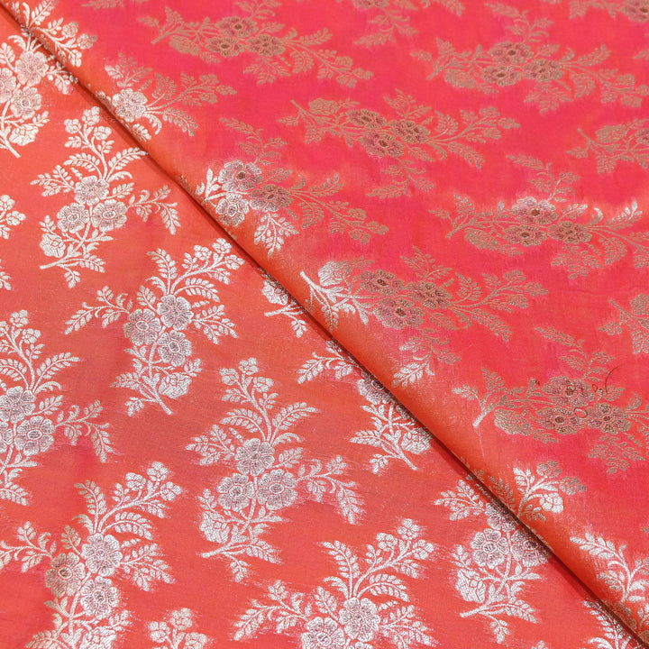 Premium Silk Katan Mina Zari Jaal Brocade Fabric | BUT350-09