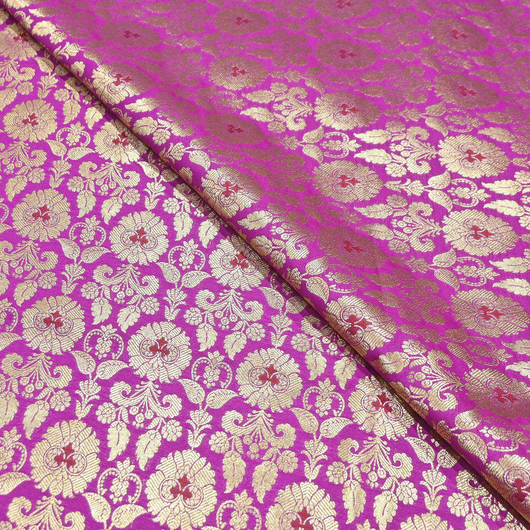 Premium Satin Mina Zari Brocade Fabric | Designer Fabric | ZZ1217-14