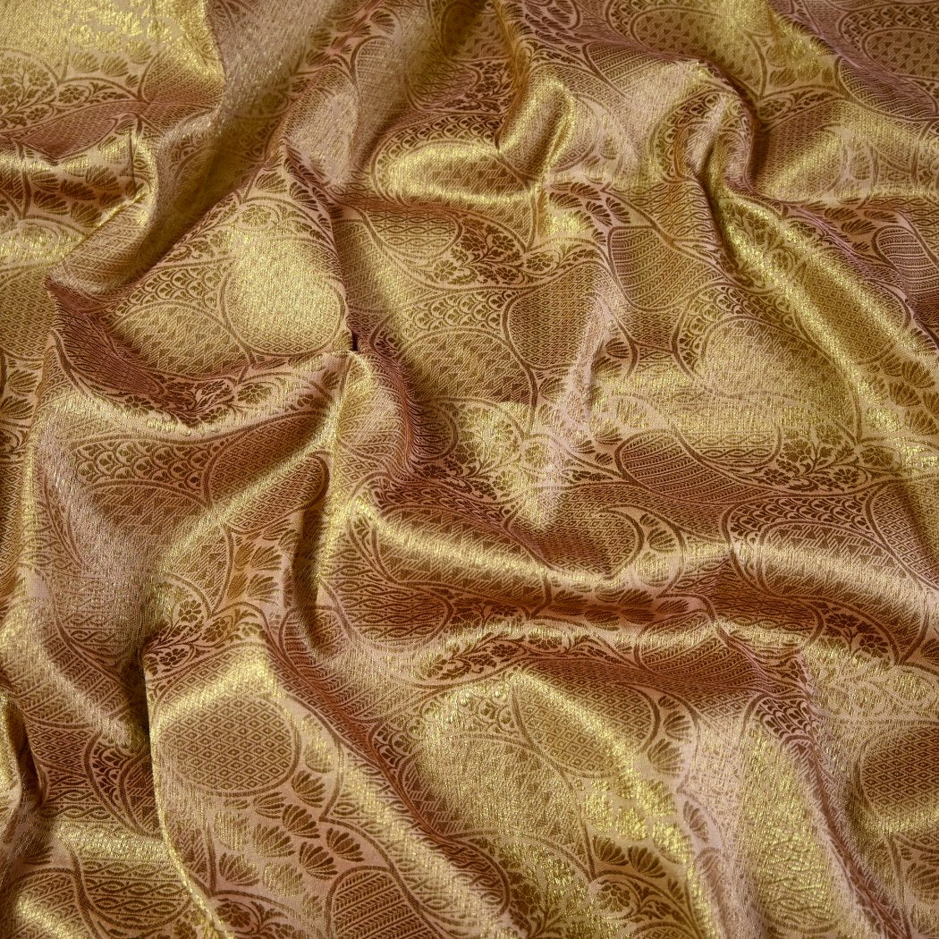 Silk Alfi Antique Zari Brocade Fabrics