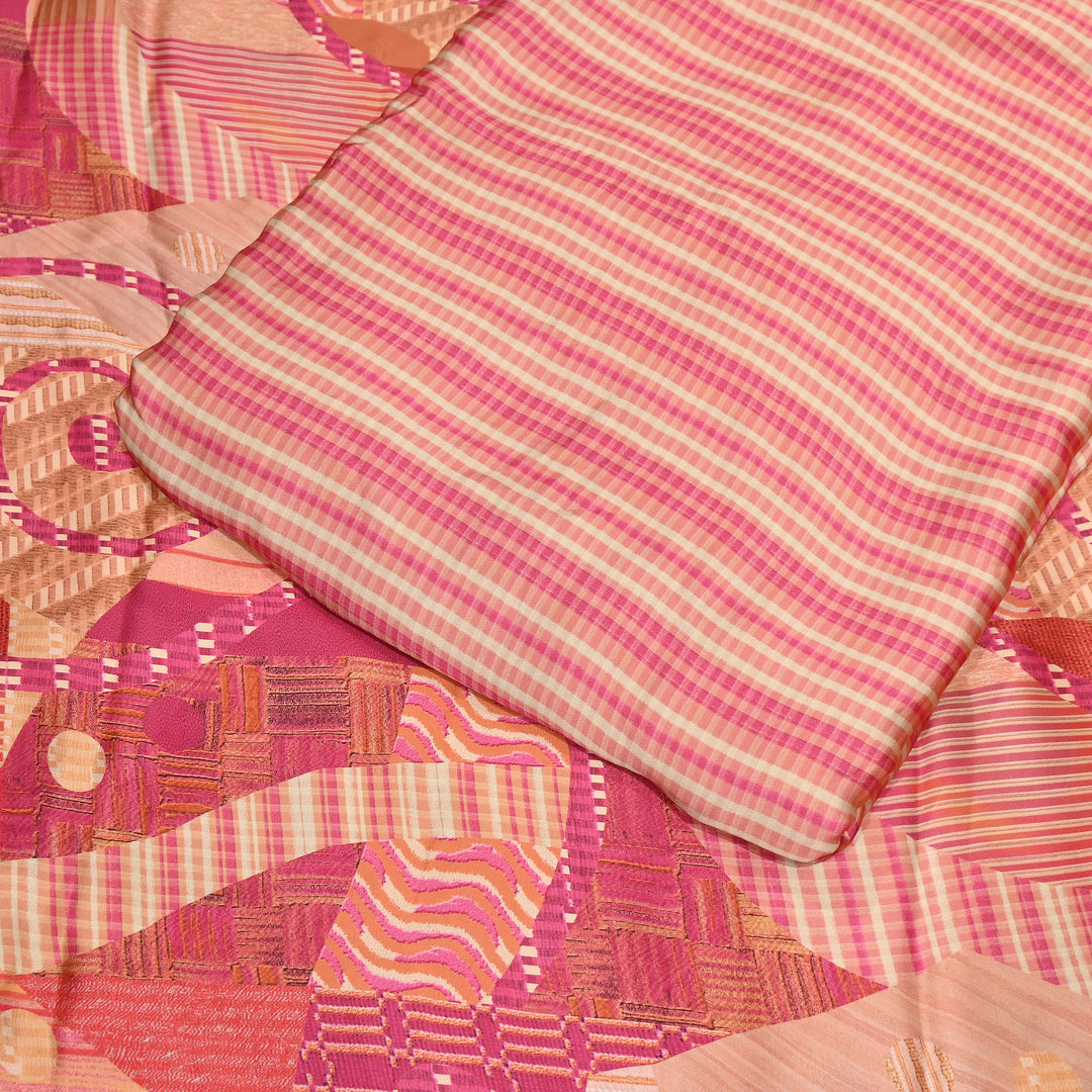 Bemberg Satin Digital Print Fabric | Premium Designer Printed Satin Fabric | 001333-S1