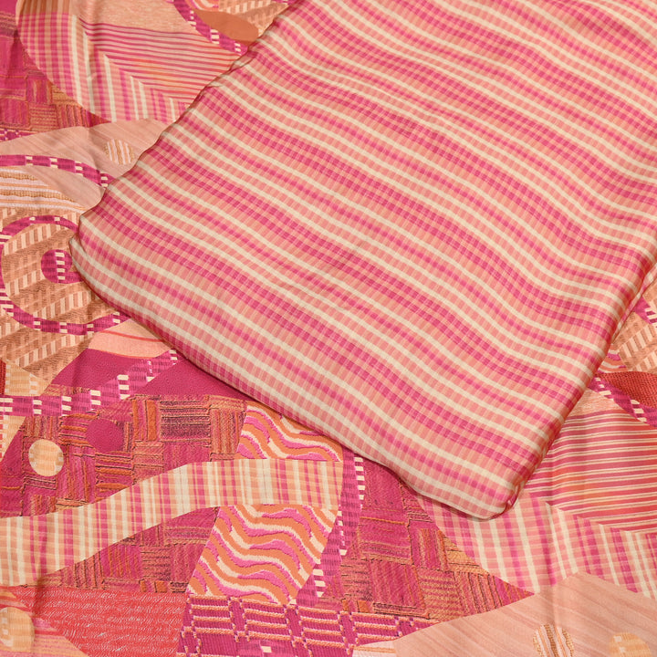 Bemberg Satin Digital Print Fabric | Premium Designer Printed Satin Fabric | 001333-S1