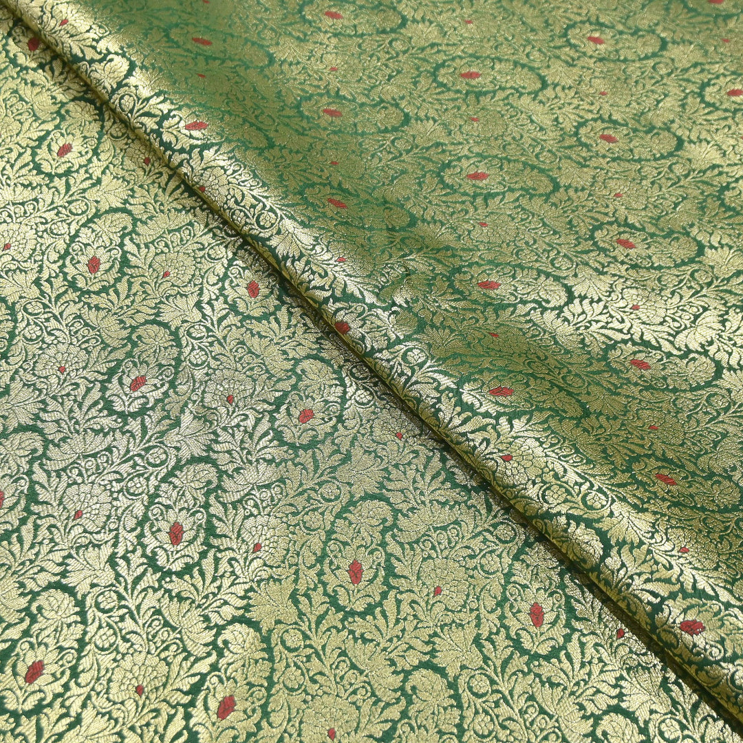 Premium Satin Mina Zari Brocade Fabric | Designer Fabric | ZZ1217-3