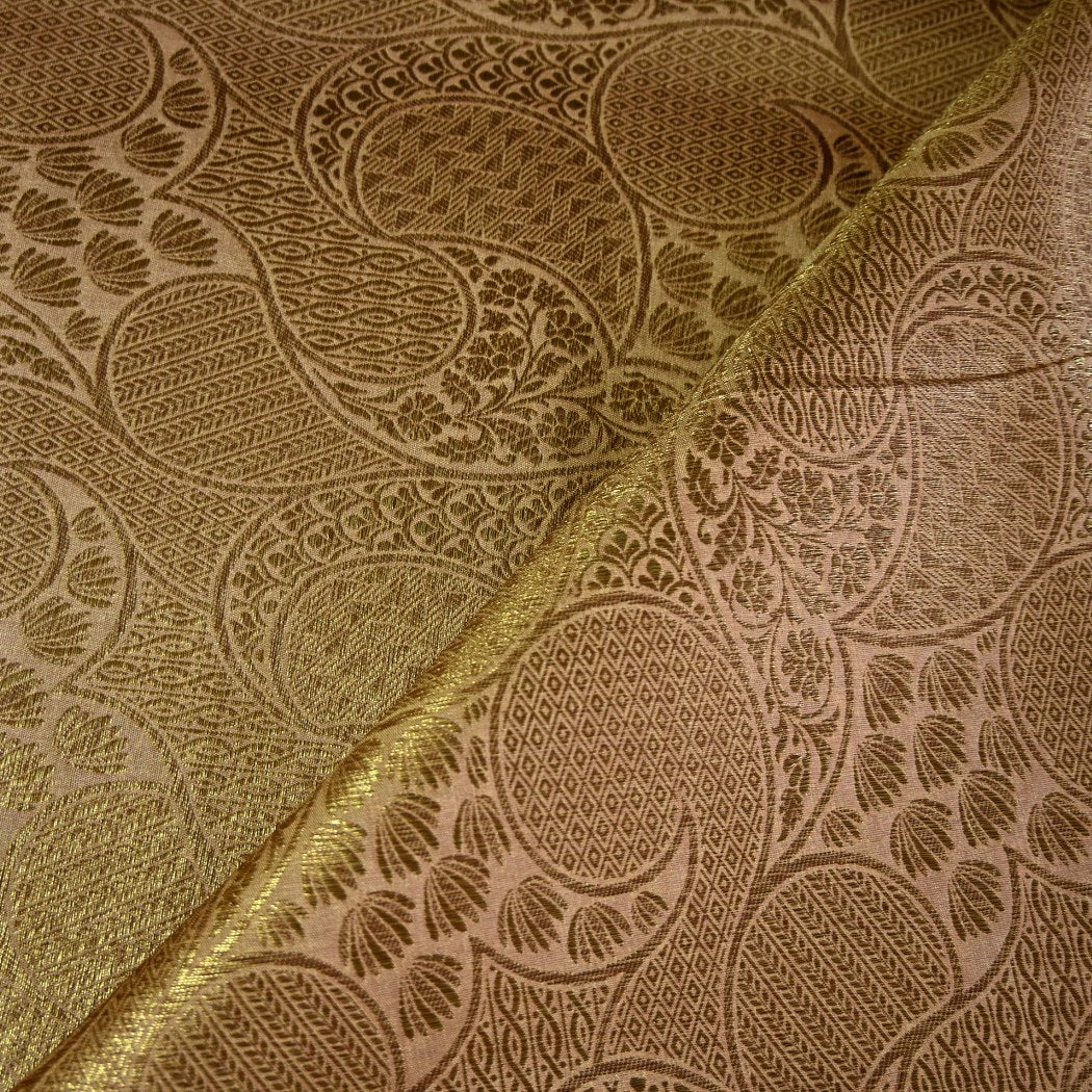 Silk Alfi Antique Zari Brocade Fabrics