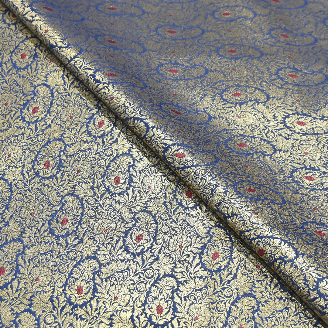 Premium Satin Mina Zari Brocade Fabric | Designer Fabric | ZZ1217-8