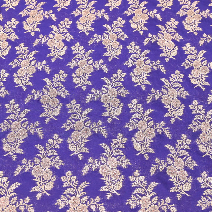 Premium Silk Katan Mina Zari Jaal Brocade Fabric | BUT350-06