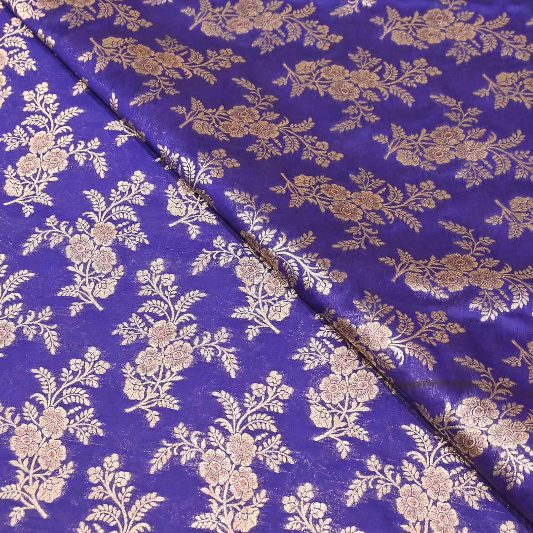 Premium Silk Katan Mina Zari Jaal Brocade Fabric | BUT350-06