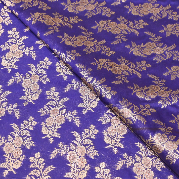 Premium Silk Katan Mina Zari Jaal Brocade Fabric | BUT350-06