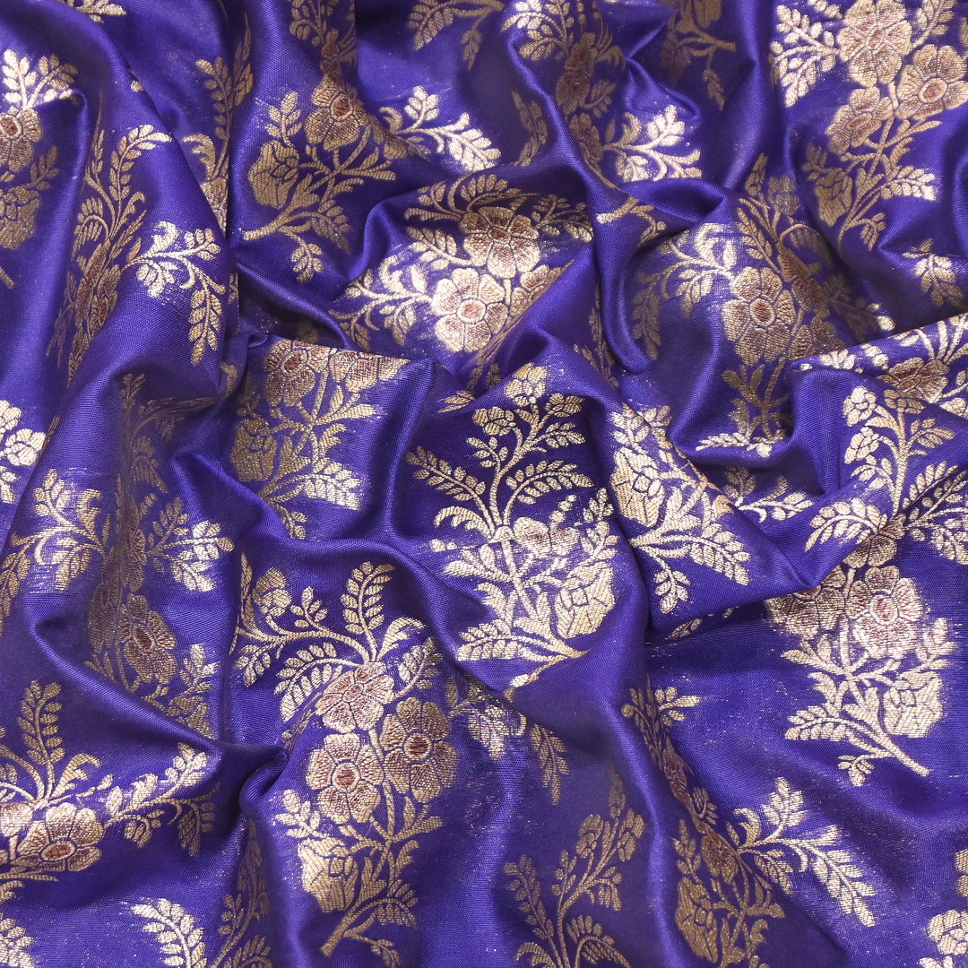 Premium Silk Katan Mina Zari Jaal Brocade Fabric | BUT350-06