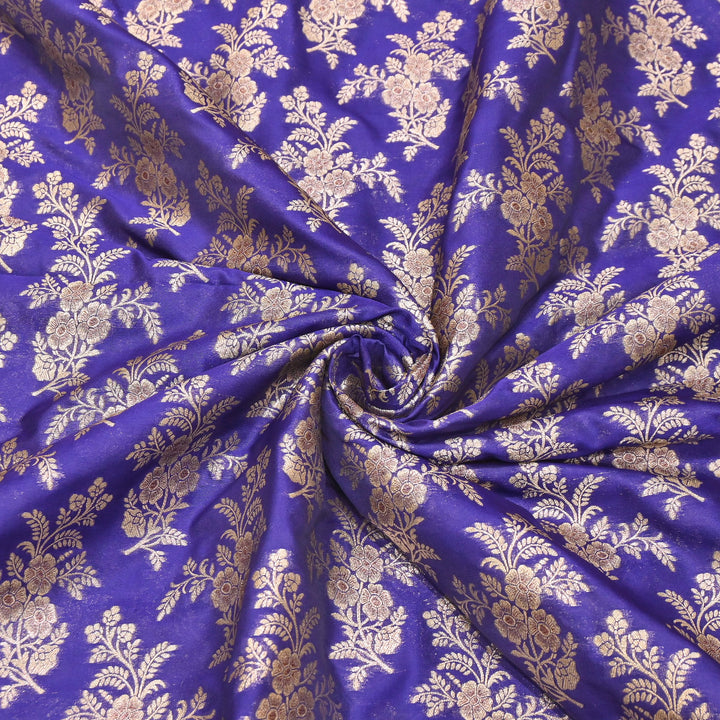 Premium Silk Katan Mina Zari Jaal Brocade Fabric | BUT350-06