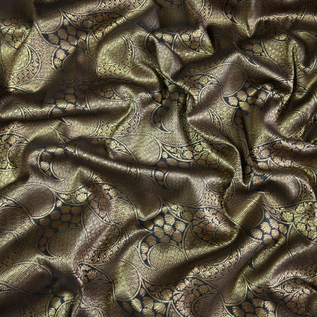 Silk Alfi Antique Zari Brocade Fabrics