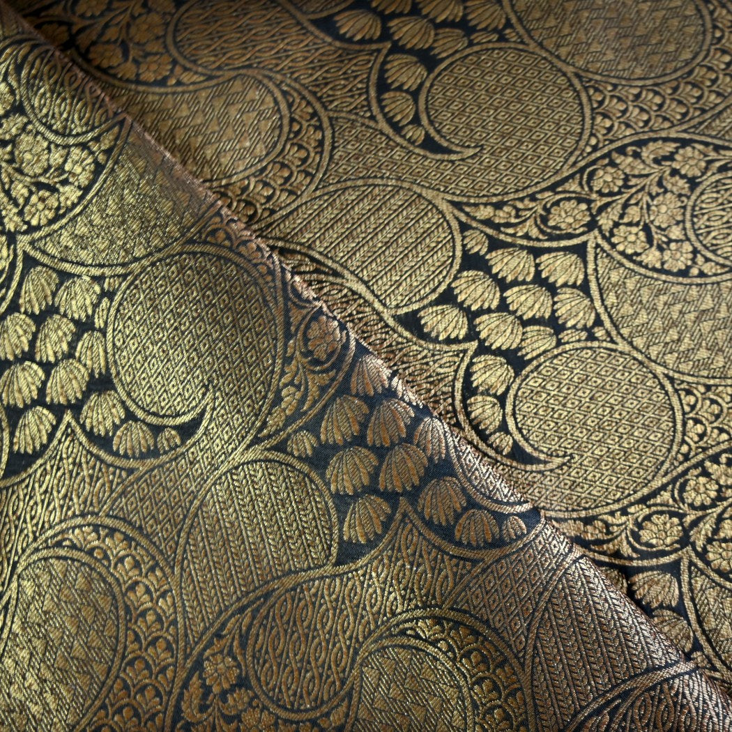 Silk Alfi Antique Zari Brocade Fabrics