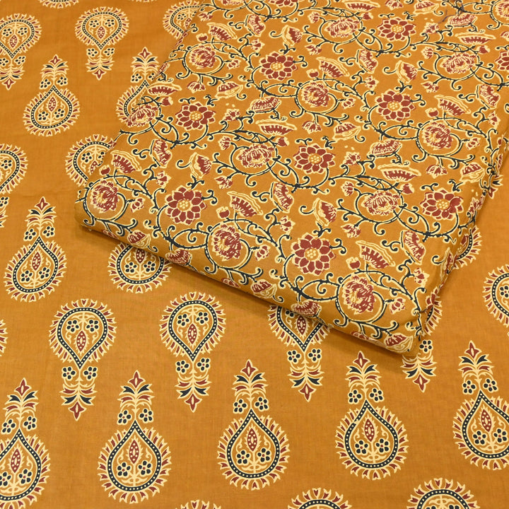 Premium Cotton Printed Fabric – Soft Breathable Designer Cotton Fabric - 000350-R19