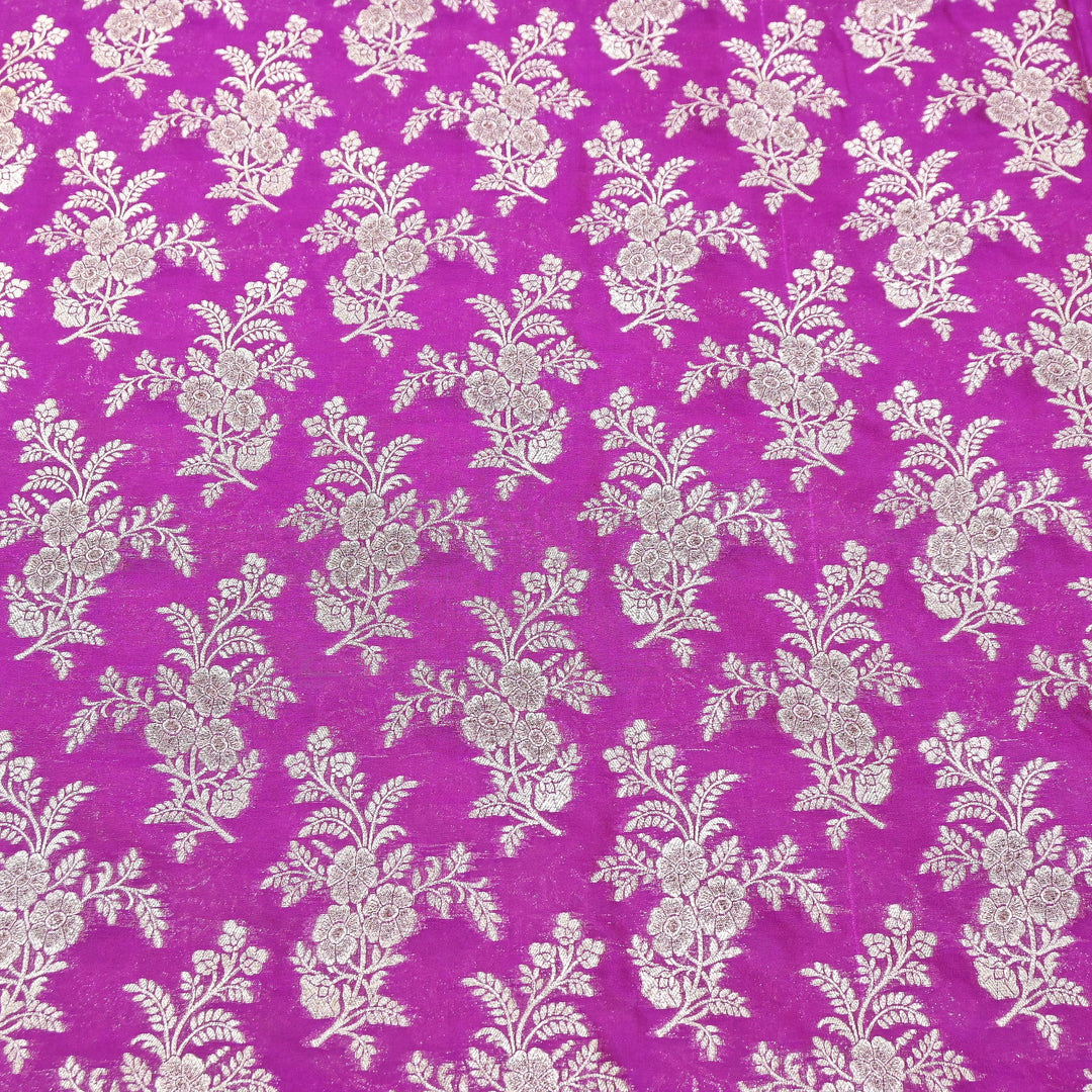 Premium Silk Katan Mina Zari Jaal Brocade Fabric | BUT350-10