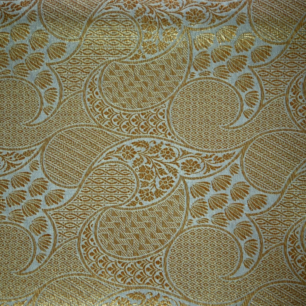 Silk Alfi Antique Zari Brocade Fabrics