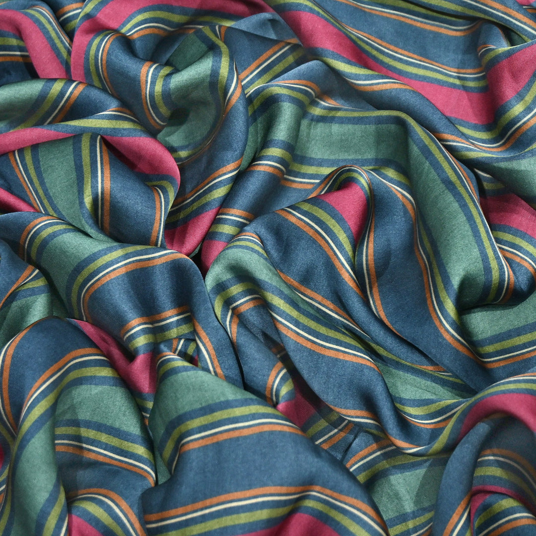 Bemberg Satin Digital Print Fabric | Premium Designer Printed Satin Fabric | 001333-S4