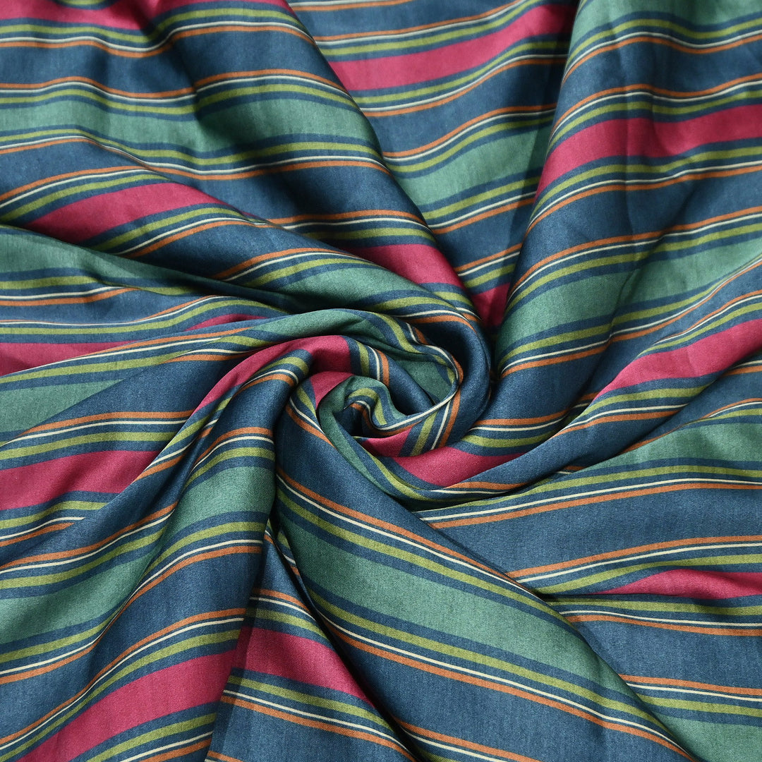 Bemberg Satin Digital Print Fabric | Premium Designer Printed Satin Fabric | 001333-S4