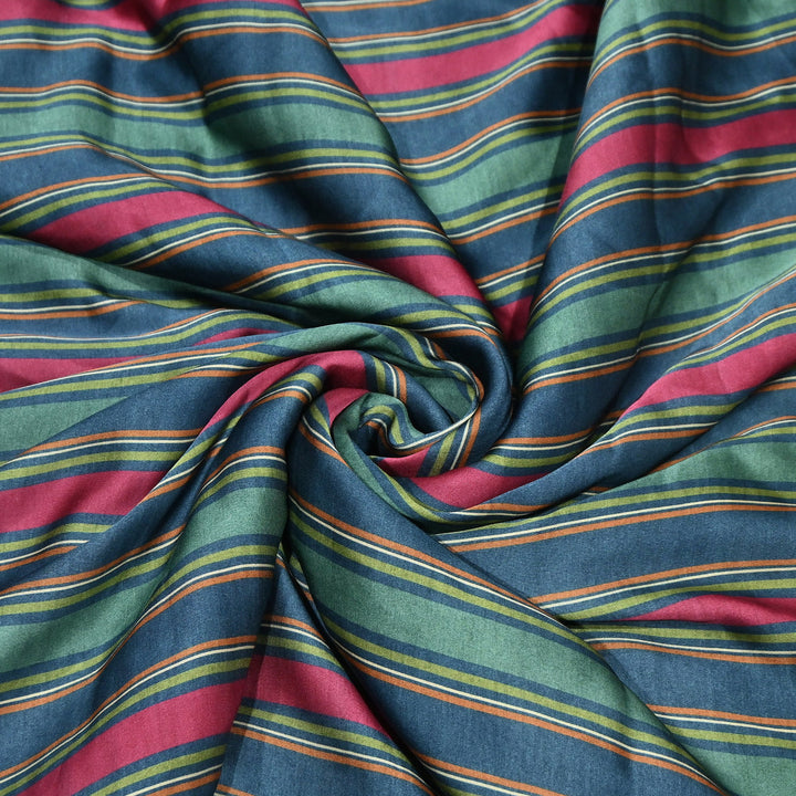Bemberg Satin Digital Print Fabric | Premium Designer Printed Satin Fabric | 001333-S4