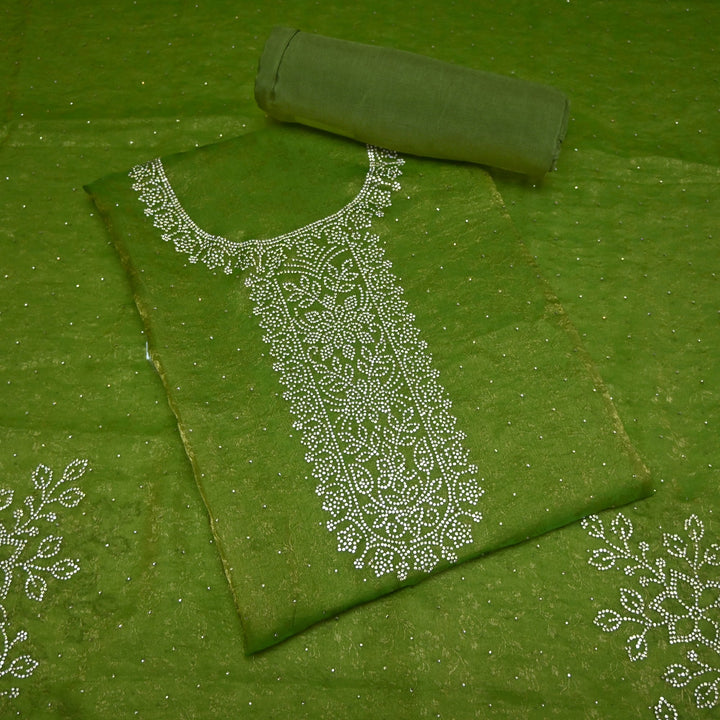 Tissue Self-Design Unstitched Suit Set