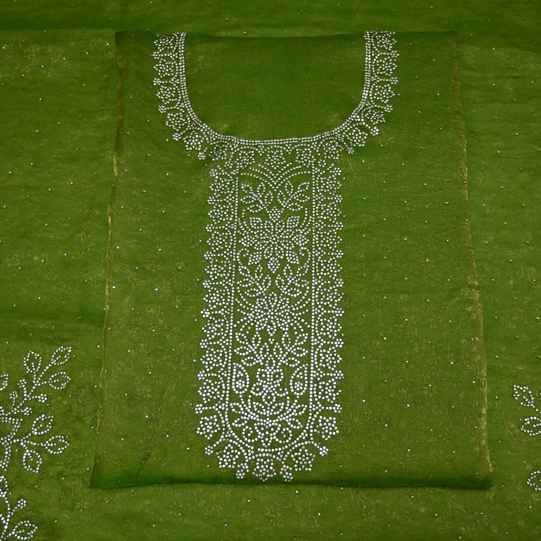 Tissue Self-Design Unstitched Suit Set